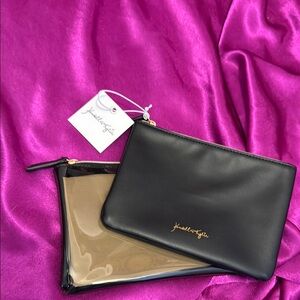 Kendall & Kylie Black and Gold Women's Clutch Set